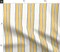 Ticking Stripe Traditional Classic Timeless Blue Yellow Cream Custom Printed Fabric by Spoonflower Various Fabrics by the Yard or Fat Quarter